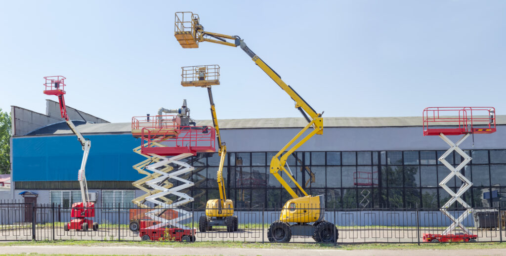 Boom lifts and scissor lifts